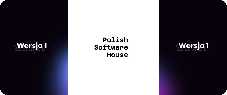 pierwsza wersja projektu logotypu stworzonego przez 3minds.studio dla Polskiego domu oprogramowania